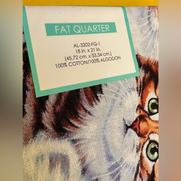 FAT QUARTER cat fabric cotton print kitty whiskers faces assorted - Picture 5 of 5